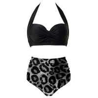 Tawop djevojke 'kupaće kostime modne žene print kaip struka podstavljena dva plaža Bikini kupaći kostim