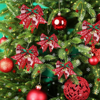 Božićne drvce, božićne kose luk za vijenac Garland ukrasi pokloni omotački ukrasi - stil 2