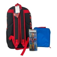 3D oblik Spiderman 12 Mali školski ruksak - vreća za ručak i olovka