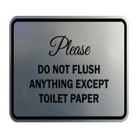 Klasični uokviren molim nemojte ništa osim osim toaletnog papirnog znaka - mali