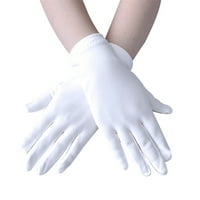 Labakihah rukavice žene modne čvrste boje kratke ceremonijalne plesne rukavice bijele boje