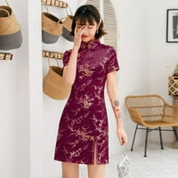 Cheongsam kratka dnevna banketna suknja poboljšala haljinu kineskog performansi, L 8