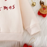 Aaiymet Little Girls Dukserice Dukseri Božićno pismo Ispis odjeće Pulover Crewneck džemper vrhovi