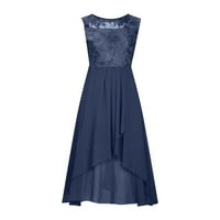 Stabilne ljetne haljine za ženske ženske haljine šifon elegantan čipka za patchwork haljina bez rukava