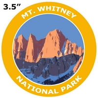 Mount Whitney - 3,5 - auto kamioni grafički grafički branik vinil naljepnica - nacionalni parkovi prirodne
