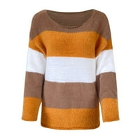 Džemper za djevojke Zima Casual New Striped Soft Modni dugi pulover dugih rukava