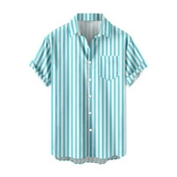 Rovga košulje muško ljetno casual print plus size majica kratki rukav isključite košulju ogrlica stilski