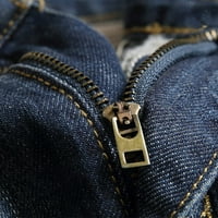 Traperice za muškarce Slim Fit Muškarci High End Multi džepni zatvarački ukras Trendy Slim Jeans Blue