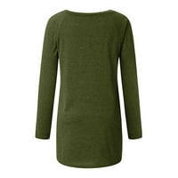 Dezsed ženske ravnice dugih rukava labav čišćenje majica pulover pulover, pulover na vratu, pad proljeće