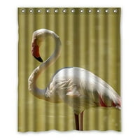 Greendecor White Flamingo Elegantno sunčevo vodootporno tuš za tuširanje set s kukama za kupatilo veličine