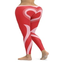 Ženske gamaše visoke struke joga hlače Trčevi temmske pantalone za trčanje dna mekane džake crvene xs