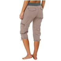 SHPWFBE posteljine ženske gaćice za žene Ljetne žene Multi džepne pantalone na otvorenom Ležerne prilike