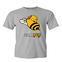 TEE Hunt Zombee majica Zombi Apokalipsa smiješna mrtva pčela izbija mozak muška majica, siva, 5x-velika