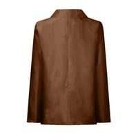Meichang Business Bluzer za žene Lagani kaput s dugim rukavima Casual Open Front Jedinstveno odijelo