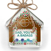 Ornament je ispisao jedan oboren otac, vi ste akvaretni sadeni božićni božićni dan Badass plavi božićni