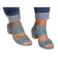Daeful Dame Haljina Sandal Peep toene sandale Ležerne prilike cipele Seksi Chunky Heel Pumpe Ženske