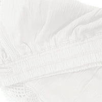 Ženska joga i trčanje kratkih šljaka za vještinu tiskane hlače bijeli XL