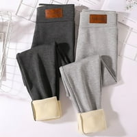 Jieshchat tajice za žene zimske janjeće pantalone nose jednodijelne hlače nose pamučne pamučne pamučne