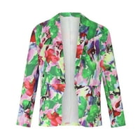 JUEBONG SPRING FALL CARDIGAN jakna za žene Elegantna cvjetna print Notch Lapel Dugi rukav Business Coustery
