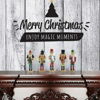 Božićni ukrasi za orah postavili su drvene oraščiće viseće ukrase za božićnu drvcu brojke lutkačke igračke poklone (5