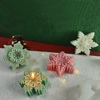 Anvazise Candle kalup pahuljicama uzorka za snježnu pahuljicu lako se demati silikonski diy čokoladni kolačići za božić