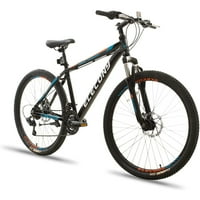 Aluminijski brdski bicikl, Shimano Brzina Mountain Bicikl Dvostruki disk kočnice za žene Muškarci Odrasli Muški Žene, više boja crno bijela