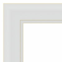 Amanti Art Flair Mekani bijeli uokvirila ne-šmpućena kupaonica Vanity Zidno ogledalo - In