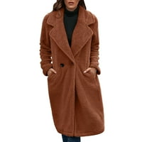 Ženske jakne casual njen kožni kaput ženska labava zimska jakna za zatvaranje na dugih rukava, ležerni