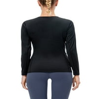 Colisha Women Workout Top V izrez Ljetni vrhovi Solična boja Yoga Majica Atletic Jesen Bluza s dugim