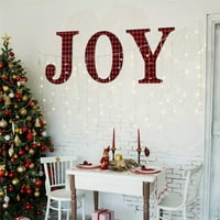 Božićna bivola Plastirana Drvena veliko veselo pismo Početna Potpiši božićno drveno slovo za kućni zidni