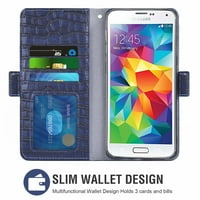 Samsung Galaxy S Cover kože, funkcija postolja i utor za karticu Plava