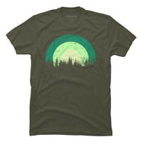 Zimzelena šuma Muška vojna Zelena grafika TEE - Dizajn ljudi M
