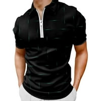 Golf košulje za muškarce Proljeće Novi 3D štampanje Modni trend Ležerni ovratnik Zipper Muške majice