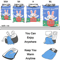Dacasser Personalizirani Uskrsni bacač sa jastukom toplim nejasnim plišanim pokrivačima za dnevni boravak