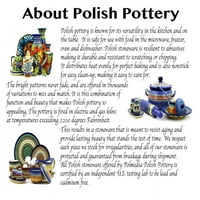 Poljska posuda Bubble MUG OZ Polmedia Blue Daisies Tema Ručno oslikana u Boleslawiec, Poljska + potvrda