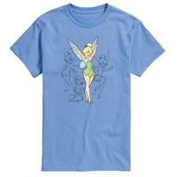 Tinker Bell skice - grafička majica muške kratke rukave