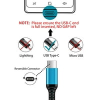 Kabl za punjač Brzi punjenje USB tipa C kabel Android CABLE CABLER 6ft za Samsung Galaxy S S ultra S20