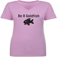 Biti zlatna riba ženska majica V-izrez