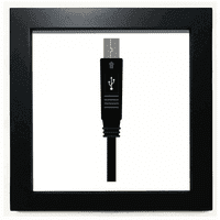 Crni kabel za punjenje USB utikač uzorak crnog kvadratnog okvira Slika zidna tabla