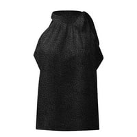Košulje s kratkim rukavima za žene pulover vrhovi tines leptir Print Black XL