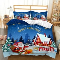 Gooyerower sa jastučnice Božićne prekrivače ELK print ultra mekani Xmas Covert Set posteljina Premium