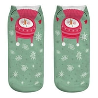 Dadaria Tople čarape za žene Ležerne prilike poslovne čarape 3D Božićni Santa Elk Ispis srednje sportske čarape Multicolor, žene