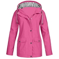 Zimski kaputi za žene za žene plus veličine Ženska suttle planina Duga izolirana jakna, vruće ružičaste