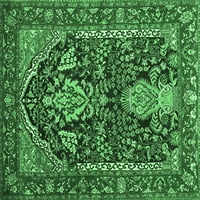 Ahgly Company Zatvoreni kvadrat Perzijski Smaragd zeleni tradicionalni prostirci, 4 'Trg