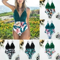 Kupaći kostimi seksi kupaći kostimi kupaći odijela Push up kupaći plažu Ljetni odmor crno-zeleni xl