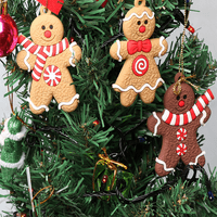 Rush Gingerbread Man ukrasi za božićne stablo sortirane plastične figurice od medenjaka za božićne drvce