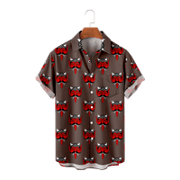 Havajska majica za muškarce Boys Light Brown Demon Ispis Regular Fit Ležeran gumb s kratkim rukavima