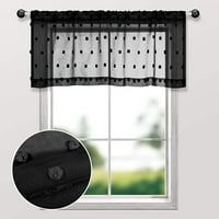 Pocket štapa Sheer kratka prozora zavjesa za ciratu na pola prozora Drape Voile Cafe Tier Kitchen Crantal