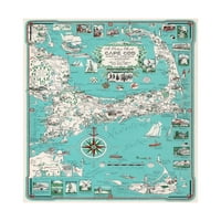 Ovo je c. Revizija tekonske karte Caryst Dudley Chase, Cape Cod, Martha's Vineyard i Nantucket. Karta