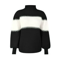 fvwitlyh džemper prsluk ženski s ramenom dugih rukava prevelizirani pulover džemper pletene gume
